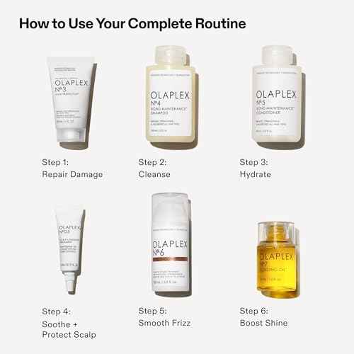 Olaplex Full-On Shine Hair Gift Set: Limited-edition Set with Hair Perfector, Shampoo & Conditioner, Scalp Treatment & Full Sized Bond Smoother & Bonding Oil for Shiny, Smooth, Strong Hair in One Use