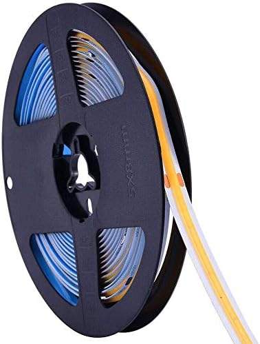 16.4FT5M COB Flexible LED Strip Light DC12V24V 528ledsm Bendable Tape (24V, Red)