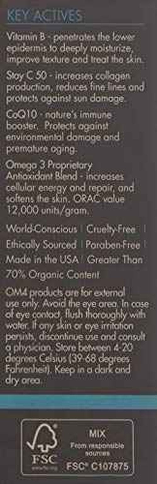 Organic Male OM4 Sensitive Step 3 - Phytonutrient Cellular Repair Serum- Ultra calming and soothing serum for men with Sensitive Skin