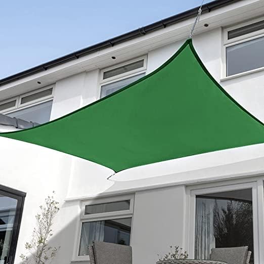 KANAGAWA 18'X20' Dark Green Custom Size Sun Shade Sail Rectangle UV Block Canopy Cover for Patio Backyard Lawn Garden Outdoor (Customized Available)