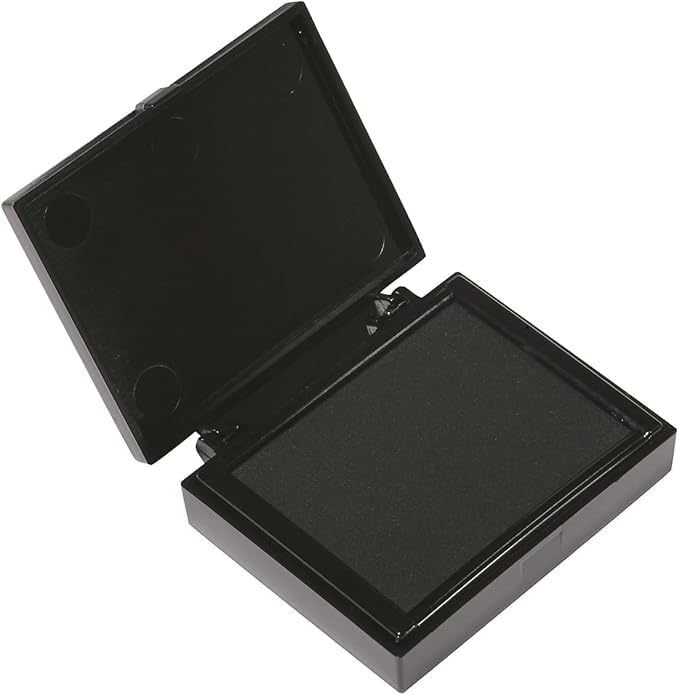 Inkless Fingerprint Pad – Black (3-Pack), Quick-Dry No-Mess Thumbprint Ink Pad for Notary Public and ID Verification, Non-Toxic & Reusable