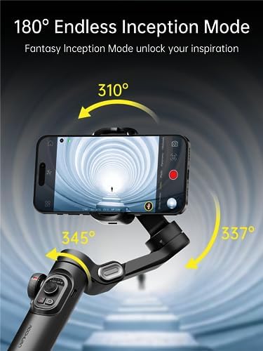 AOCHUAN Phone Gimbal Stabilizer 3-Axis Smartphone Foldable Gimbal for iPhone Gimble with Focus Wheel TikTok YouTube Vlog Stabilizer iPhone&Android-AOCHUAN Smart XE& 1.7M Complete Camera Tripod