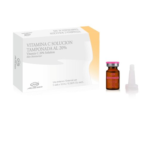 AM Armesso | Vitamin C 20% – Brightening & Antioxidant Serum | With 20% Ascorbic Acid | For Professional Use Only | 5x10mL Vials