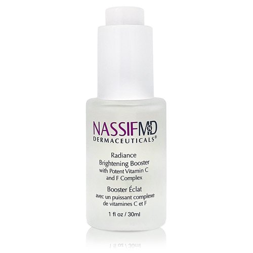 NassifMD Radiance Booster Vitamins C for Face, Brightening serum Dark Spot Remover, Vitamin C with Omega-3 and Squalene Oil