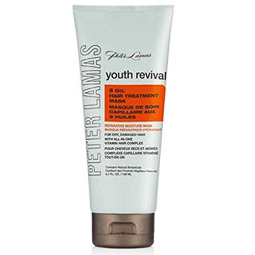 Peter Lamas Youth Revival 5 Oil Hair Treatment Mask | Deep Conditionitiong Hair Mask to Hydrate, Boost Shine and Repair Hair | For Dry, Damaged and Color Treated Hair | Vegan, Sulfate & Paraben-Free