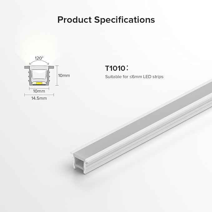 BTF-LIGHTING Silicone LED Channel System 16.4Ft Flexible Milky White Cover DIY Spotless Tube for ≤6mm Width LED Strip,Neon Rope Light Channel Diffuser, for Kitchen Cabinet, Room, Patio(No LED Strip)