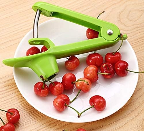 Cherry Pitter Tool, Cherry Pit Remover Tool, Cherry Picker, Fruit Core Remover Design for Make Delicious Cherries Dishes and Cocktail Cherries (Green)