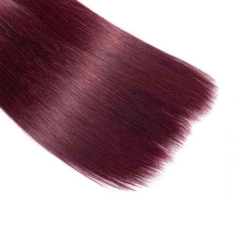 Condescension Human Hair Bundles Burgundy 99J Straight 22 24 26 Inch Bundles Human Hair 100% Unprocessed Burgundy Soft Sewn In Hair with Double Weft for Black Women