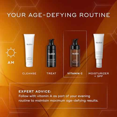 Medik8 C-Tetra Advanced - Balancing, Plumping, Hydrating Daily Vitamin C Serum with Hyaluronic Acid, Squalene - Smooths Fine Lines, Wrinkles - 1.0 oz