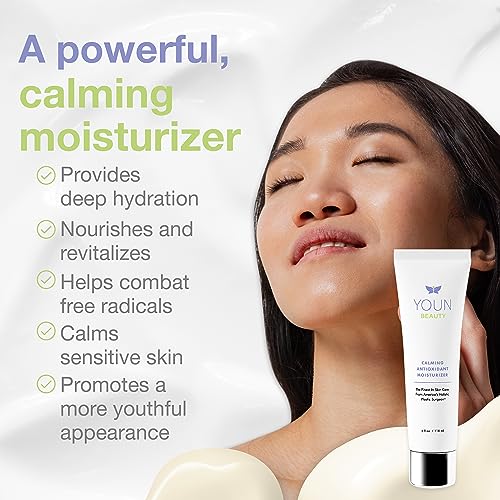 YOUN Beauty Calming Antioxidant Moisturizer for Face and Body by Holistic Plastic Surgeon Dr. Anthony Youn, Paraben & Sulfate-Free ? Contains Lactic Acid, Vitamins C & E, Peptides, and Coenzyme Q10