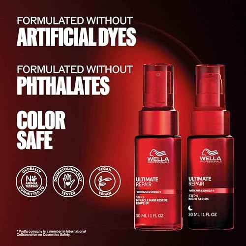 Wella Professionals ULTIMATE REPAIR Night Hair Serum | Protection Against Night Stressors for All Hair Types | 3.2 Fl Oz - Packaging May Vary
