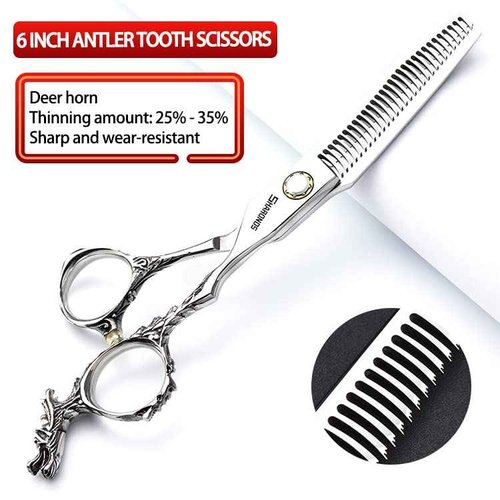Sharonds 6/7 inch Professional Hair Cutting Scissors Set Hair Cutting Scissors Thinning Teeth Shears Set,Sliver Scissors,Barber,Salon,Hairdressing Scissors Kit,Japanese 440C Scissors (6-inch 3pc-A)