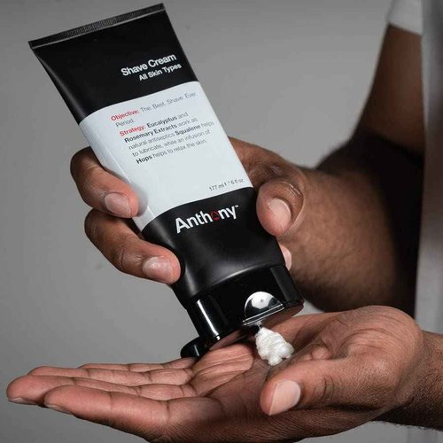 Anthony Shaving Cream Mens Sensitive Skin: Squalane, Eucalyptus, Spearmint and Rosemary Extracts, Help Soothe, Refresh, Cool, and Condition Your Skin for Shave 6 Fl Oz 3 Pack