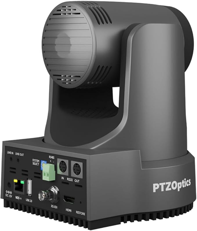 PTZOptics Move 4K 12x Optical Zoom PTZ Camera - Grey