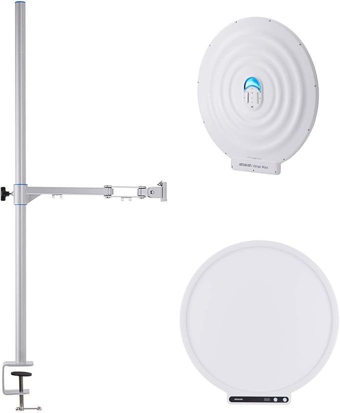 Amaran Verge Max Kit 22" Key Light with Stand/Adjustable Arm for Streaming,60W Bi-Color 2700-6500K Support 7 Lighting Effects Desk Ring Panel Light for Video Recording,Game,Podcast,Tiktok(White)