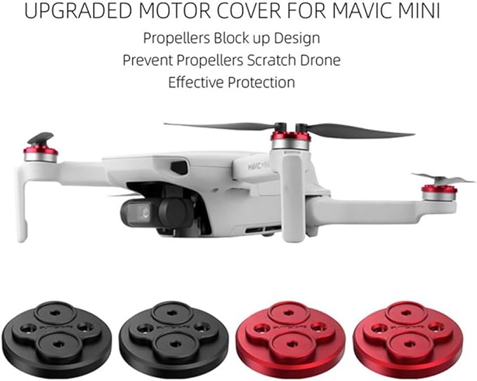 Mavic Mini 3 2 1 Motor Cover Cap Drone Dust-Proof Engine Protector Guard Protective Accessories for DJI Mavic Mini 2 SE 3 Pro (for Mini 1 SE 3 3Pro Red)