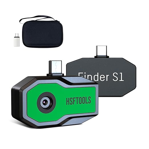 Finder S1 Thermal Camera for Android, 192x192 Super Resolution Thermal Imaging Camera,Thermal Imager for Android Phones and Tablets, 96x96 IR Resolution, Carrying Case,USB-C(not for iPhone)