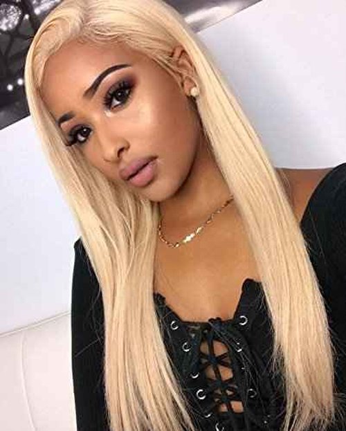 Bella Hair Ear to Ear 13x4#613 Blonde Lace Frontal Closure | One Donor Virgin Human Hair Straight | Bleached Knots with Baby Hair (16inch)