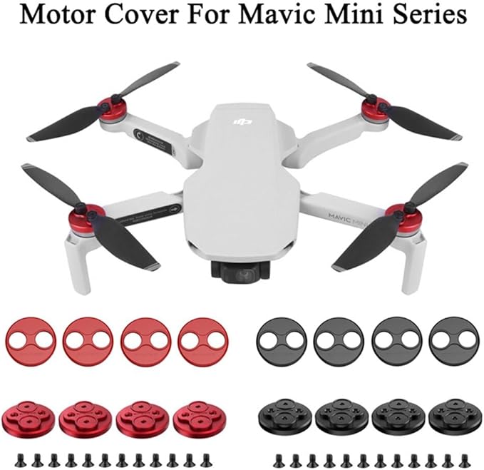 Mavic Mini 3 2 1 Motor Cover Cap Drone Dust-Proof Engine Protector Guard Protective Accessories for DJI Mavic Mini 2 SE 3 Pro (for Mini 2 SE Red)