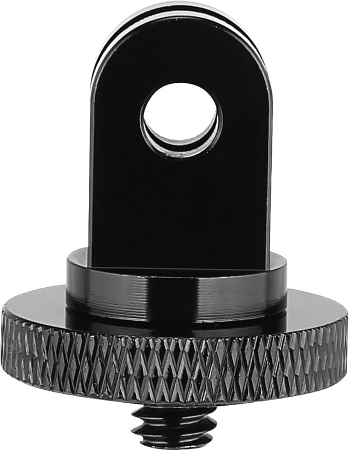 6 Pack Aluminum 1/4"-20 Camera Tripod Adapter, Compatible with GoPro and Insta360 Action Cameras, 1/4" Mount Adapter for Standard 1/4 Accessories