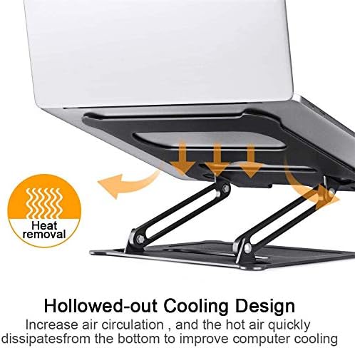 Adjustable Laptop Stand,Suturun Aluminum Laptop Computer Stand Rriser&Multi-Angle Stand with Heat-Vent to Elevate Laptop Holder Compatible for Mac,Notebook,MacBook Pro/Air,Lenovo,Dell More10-17 Laptop