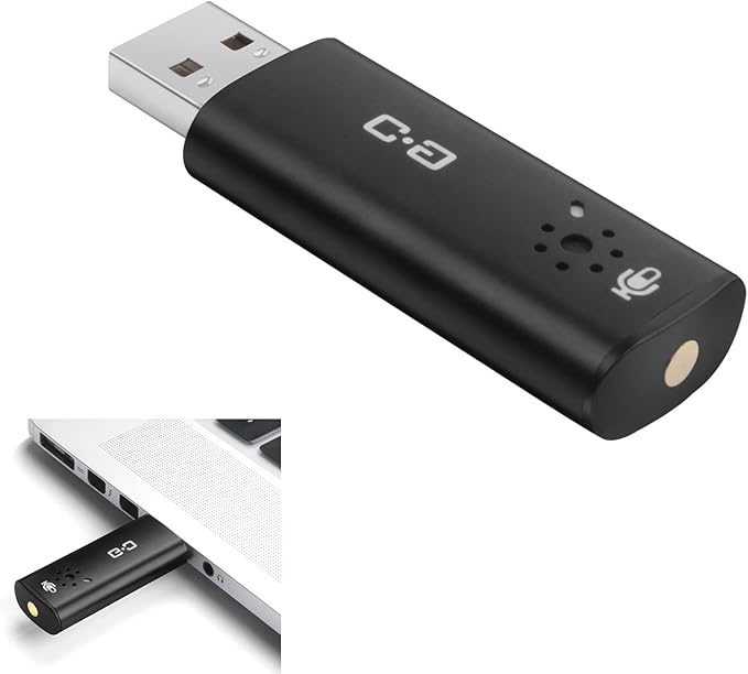 DUNGZDUZ Upgrade Mini USB Computer Microphone with Touch Sensitive Mute Button & LED Indicator, Plug-and-Play Condenser Mic for Laptop & Desktop, Clear Audio for Calls, Meetings, Study & Travel