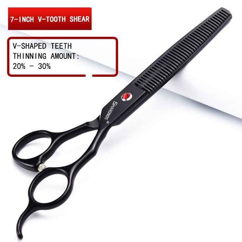 SHARONDS 7 Inch Stainless Steel Professional Barber Scissors Hair Thinning Scissors Hairdresser or Home Hairdresser Variant/Hybrid Scissors (7 inch-4pc)