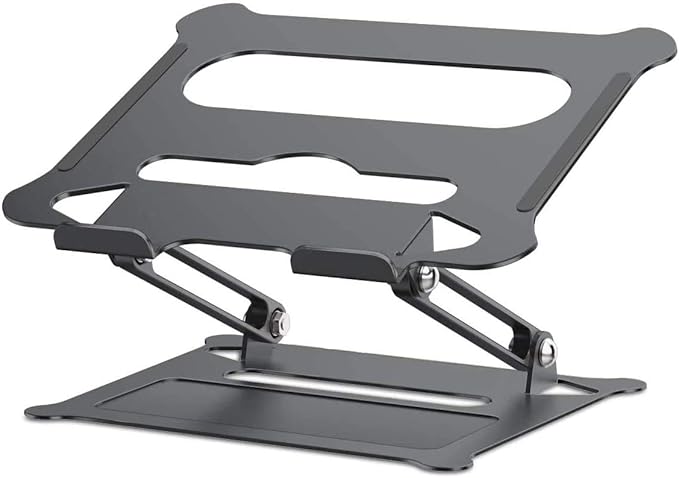 Adjustable Laptop Stand,Suturun Aluminum Laptop Computer Stand Rriser&Multi-Angle Stand with Heat-Vent to Elevate Laptop Holder Compatible for Mac,Notebook,MacBook Pro/Air,Lenovo,Dell More10-17 Laptop