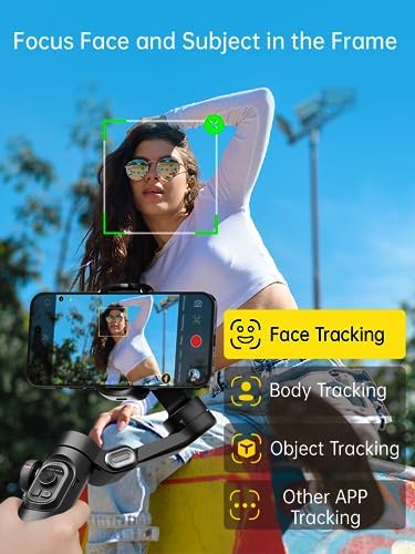 AOCHUAN Phone Gimbal Stabilizer 3-Axis Smartphone Foldable Gimbal for iPhone Gimble with Focus Wheel TikTok YouTube Vlog Stabilizer iPhone&Android-AOCHUAN Smart XE& 1.7M Complete Camera Tripod