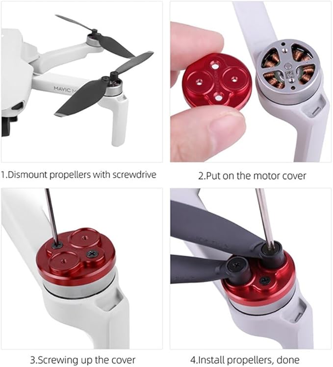 Mavic Mini 3 2 1 Motor Cover Cap Drone Dust-Proof Engine Protector Guard Protective Accessories for DJI Mavic Mini 2 SE 3 Pro (for Mini 1 SE 3 3Pro Black)
