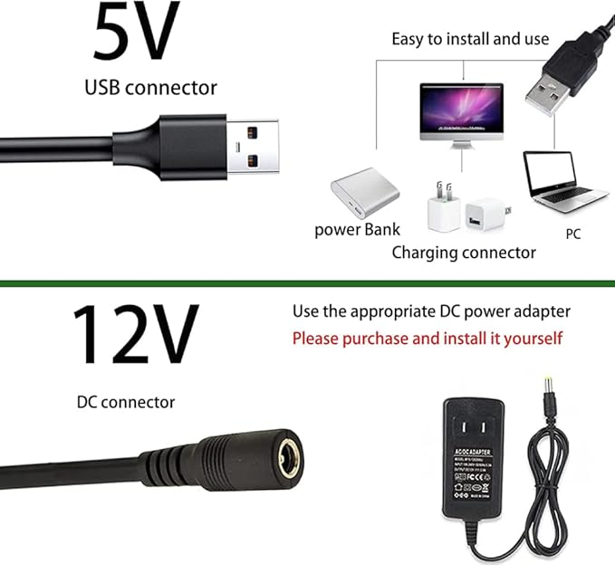 MDee】USB COB Tape Light LED Strip.13.12ft/4m- Flexible 5mm Hidden DC 5V LED Tape with 320 LEDs/m for Warm (2700K) Lighting. Cuttable, Shapeable, USB Powered. Ideal for Kitchen