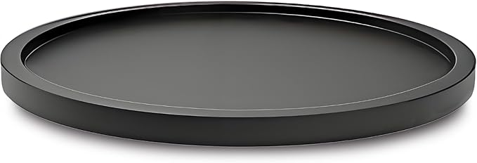 10" Black Bamboo Lazy Susan Organizer Kitchen Turntable for Cabinet Pantry Table Organization