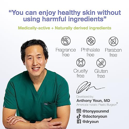 YOUN Beauty Calming Antioxidant Moisturizer for Face and Body by Holistic Plastic Surgeon Dr. Anthony Youn, Paraben & Sulfate-Free ? Contains Lactic Acid, Vitamins C & E, Peptides, and Coenzyme Q10