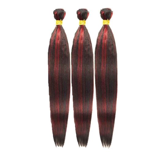 Habiliana Bundles Human Hair 22 24 26 Inch Straight Burgundy T1B/99J Human Hair Bundles 11A Unprocessed Brazilian Virgin Quick Weave Hair Extensions for Black Women
