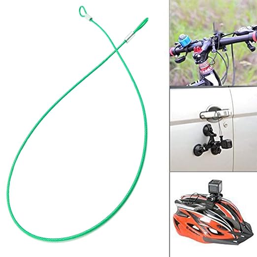 10 Pack 20 Inch(50cm) Stainless Steel Tethers with 4 Pcs Spring Snap Hook Clips, Steel Wire Cable with Loops Vinyl Cover Coated Short Rope Lanyard Lock Tether Chains, Black