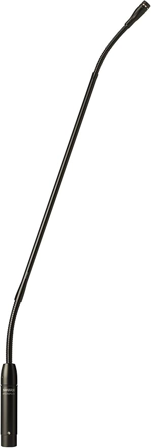 Shure Microflex MX418SE/C Cardioid Condenser Microphone, 18 Gooseneck with in-Line Preamp, Shock & Flange Mount, 10' Side- (or Bottom-) Exit Cable, Snap-Fit Foam Windscreen