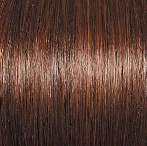 GABOR Instinct Luxury Short Wavy Shag Wig With Extended Lace Front by Hairuwear, Petite Average Size Cap, G630+ Chocolate Copper Mist