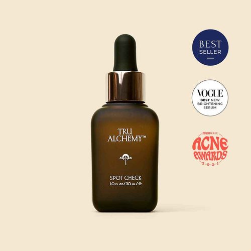 Tru Alchemy Spot Check + Eye Elixir Bundle | Brightening Serum + Spot Corrector with Niacinamide, TriDroxy Acid Blend, Hyaluronix + Cooling Eye Treatment with Hyaluronix, Caffeine, & Vitamin C