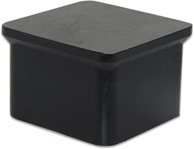 Flyshop Durable Non-Marking Silicone Chair Leg Caps Tips Floor Protectors Square Furniture Table Leg Covers, 20pcs, Black, 40 mm x 40 mm, 1-9/16" x 1-9/16"