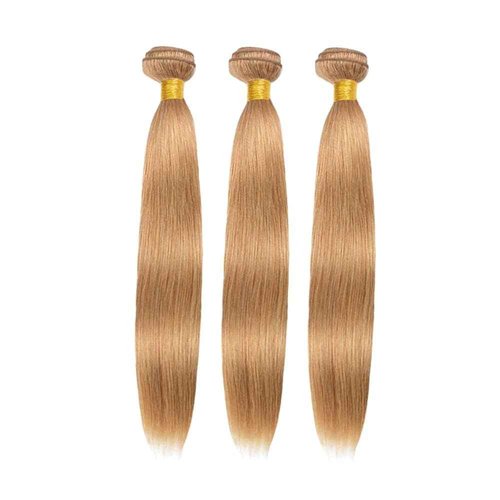 Condescension Brazilian Human Hair Bundles 24 26 28 Inch Straight 3 Bundles Human Hair 100% Unprocessed Remy Brazilian Virgin Weave Hair Honey Blonde 27 for Women