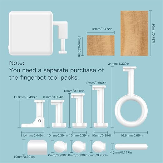MoesGo Smart Bluetooth Fingerbot with Fingerbot Hub and Accessories, Smart Switch Button Pusher Bot, Remote Control Smart Life Tuya App, Add Fingerbot Hub Make it Compatible Alexa and Google Home