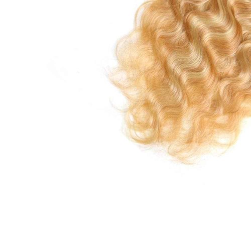 Giginger Bundles Human Hair P27/613 Blonde Deep Wave Human Hair Bundles 24 26 28 Inch Highlight Honey Blonde Unprocessed Quick Weave Soft Sewn In Hair Extensions for Black Women