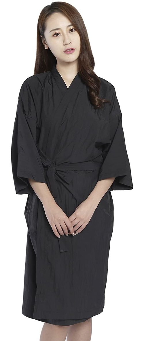 PERFEHAIR Salon Robes Capes for Clients, Pack of 4, Hair Salon Smocks Robes for Hair Coloring, Hair Cutting, Makeup, Hair Styling
