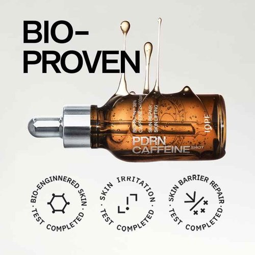 IOPE PDRN Caffeine Shot & Retinol Super Bounce Serum - Beginner Friendly Retinol, Plant Based Anti-aging Serum, Korean skincare for Daily Use