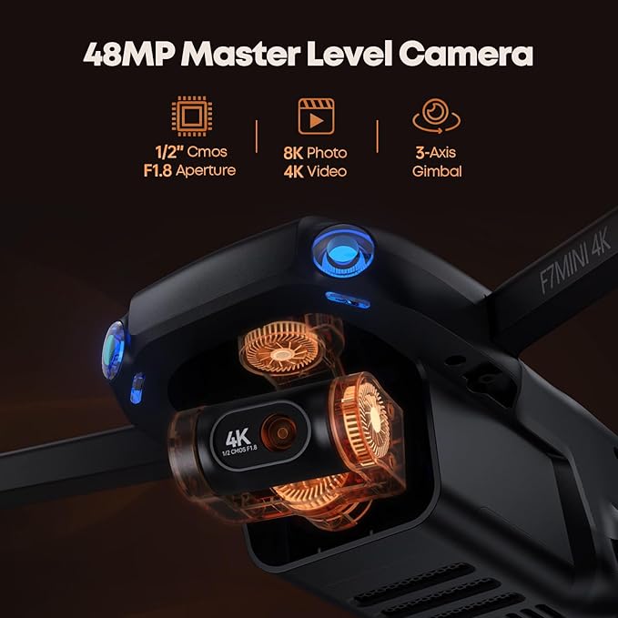 Bwine F7MINI 4K(RC3) Drones with Camera for Adults & 65W USB C Charger, 3-Port Fast Charging Block