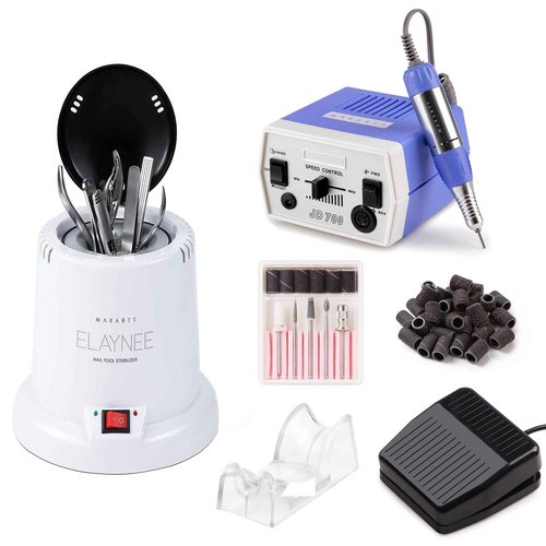 Makartt Nail Tool Sterilizer Bundle with Nail Drill Electric Nail File JD700 Nail Drills