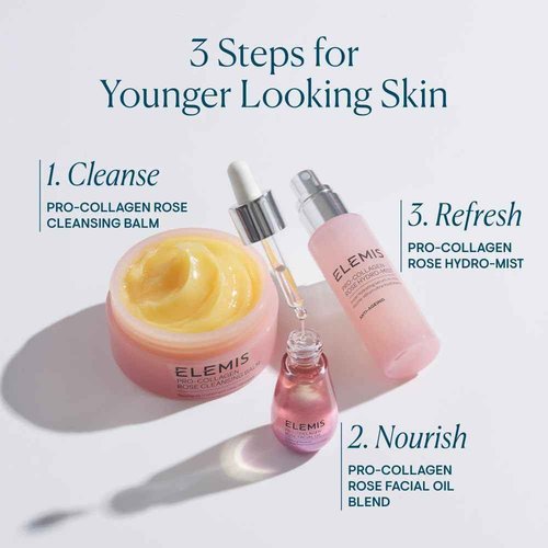 ELEMIS Pro-Collagen Rose Facial Oil Blend | Lightweight Daily Facial Oil Soothes, Nourishes, and Smoothes Skin for a Radiant, Fresh Complexion | 15 mL