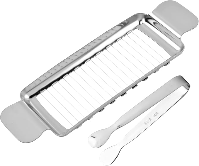 Butter Slicer Cutter, Multipurpose Butter Cheese Slicer, Stainless Steel Wire Cutter for Block Cheese, Butter, Eggs & Soft Fruits