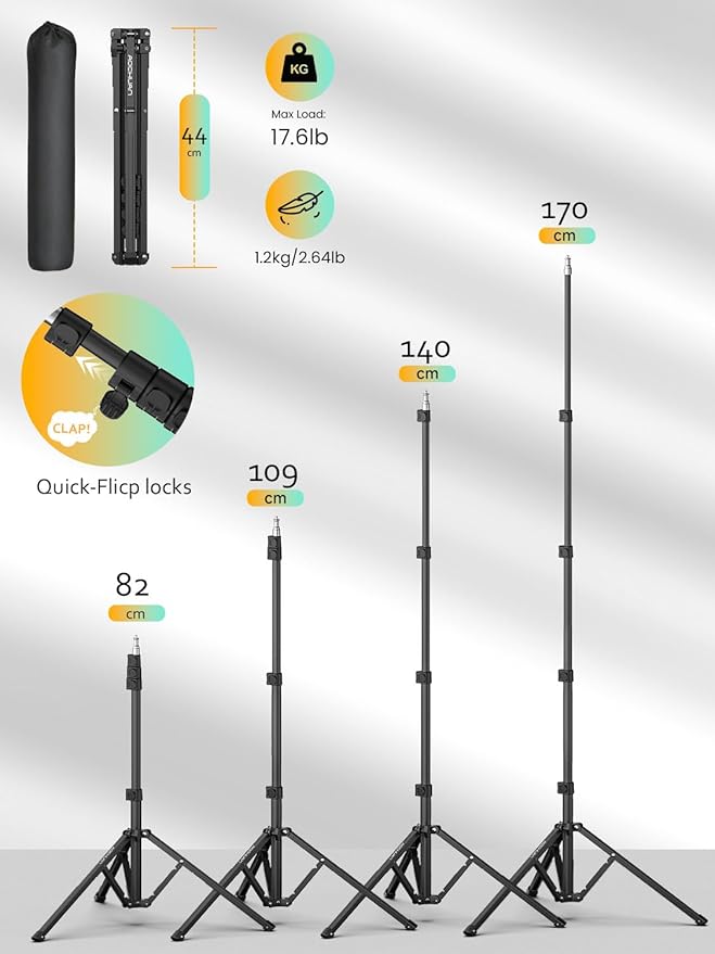 Gimbal Stabilizer Smartphone for iPhone Video w/ 1.7M Complete Camera Tripod