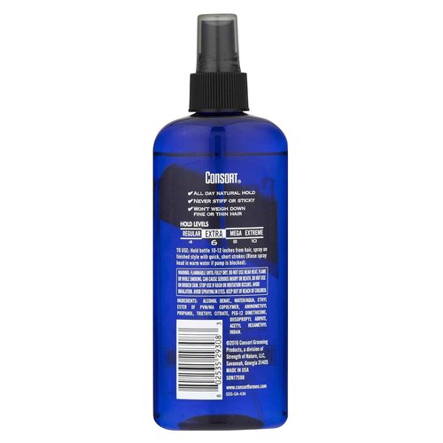 Consort for Men Unscented Extra Hold Non-aerosol Hair Spray 8 Oz( pack of 12)